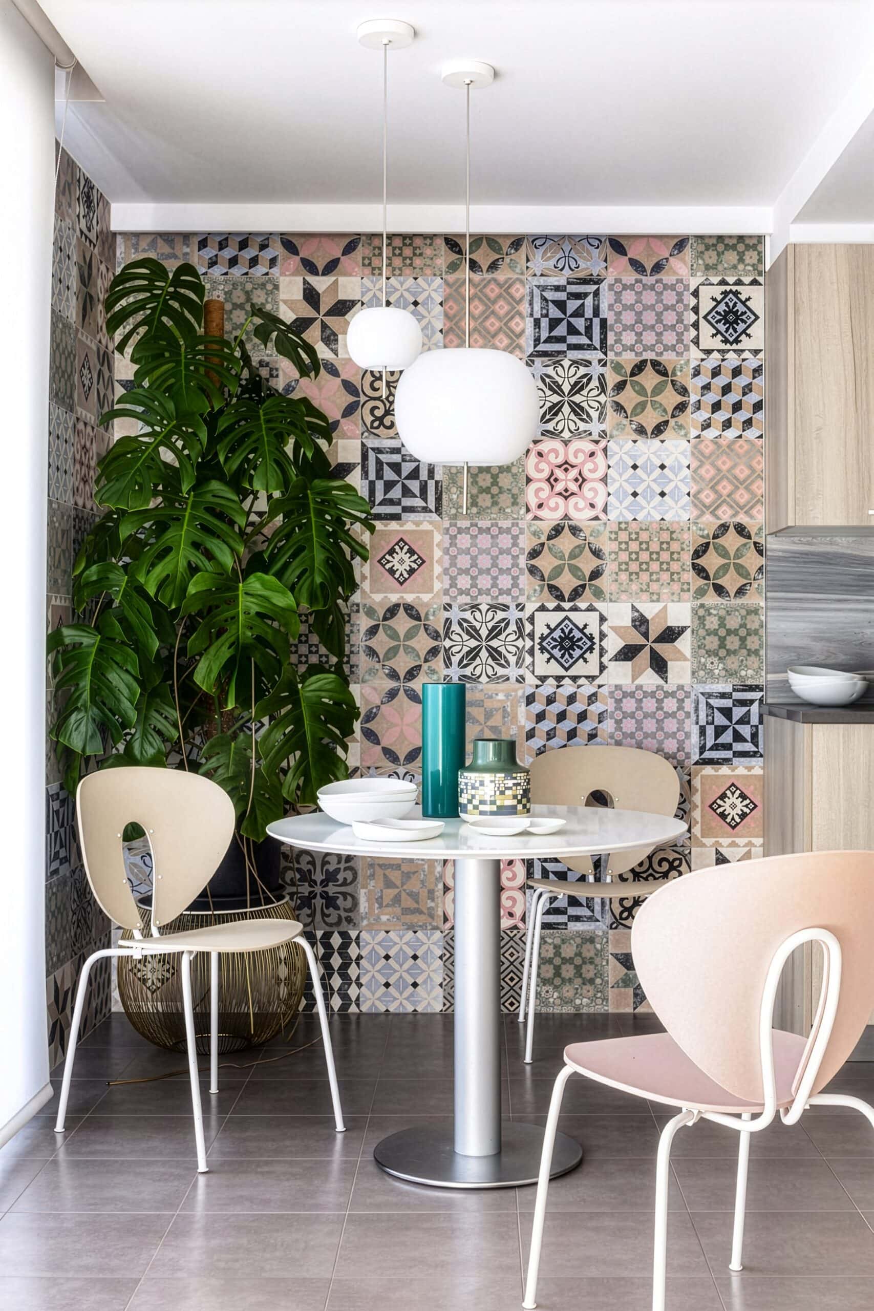 Soggiorno con lampada Kushi Suspension — Private House, Orio — KDLN