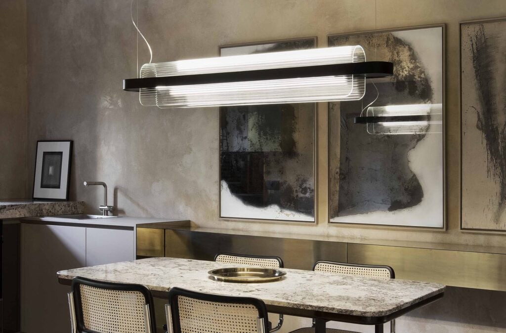 Sala da pranzo con lampada Nami — Casa Brag, Bra — KDLN