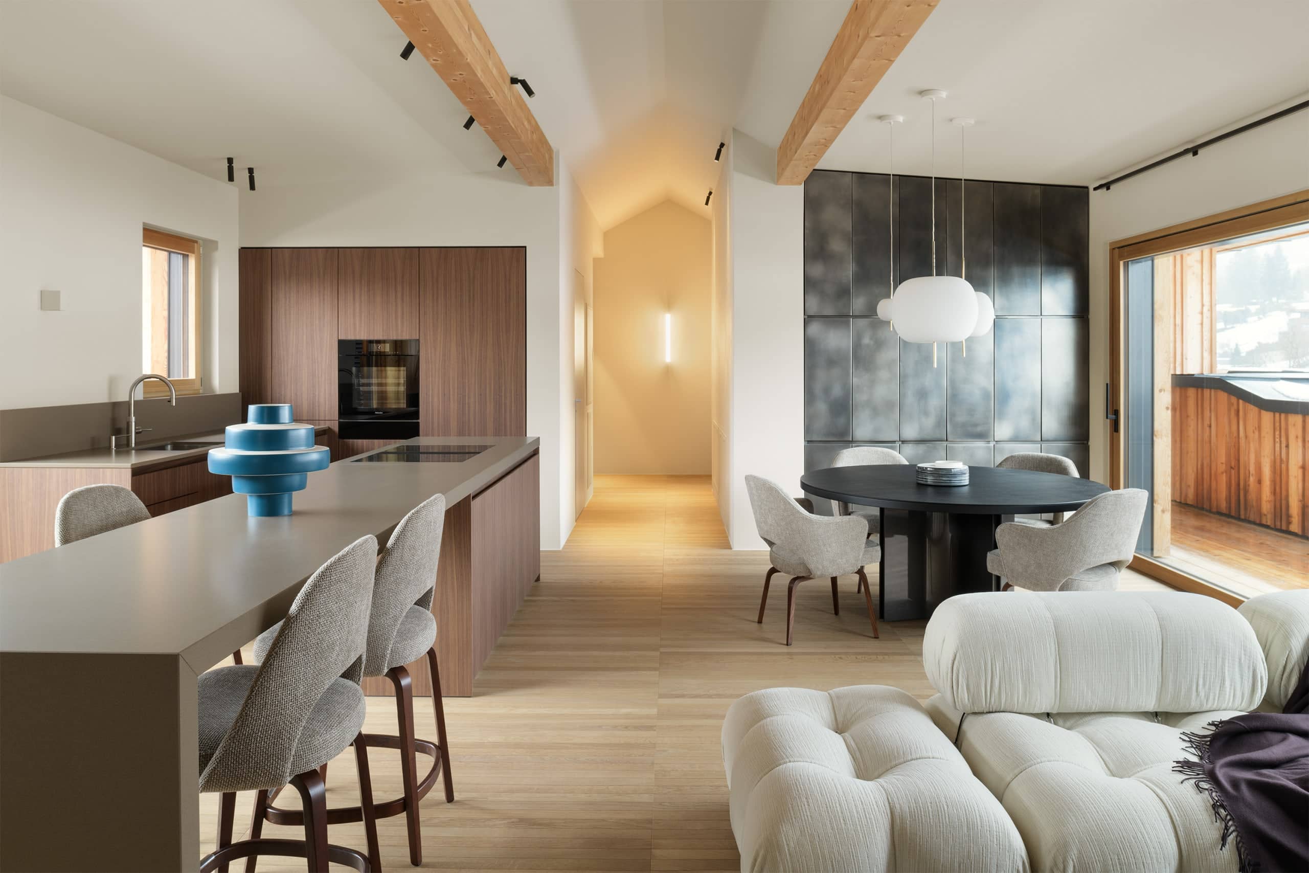 Dining room with Kushi Suspension lamp - Kirchberg, Luxembourg — KDLN