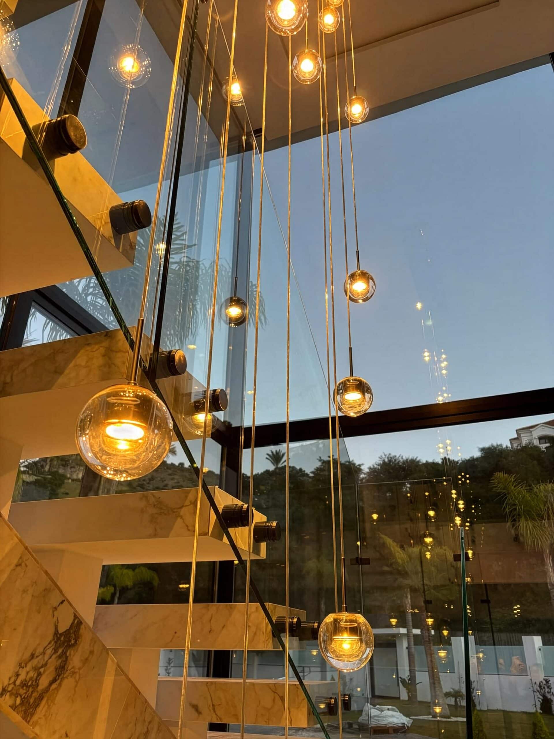 Atrium with Dew lamp — Private House, Marbella — KDLN