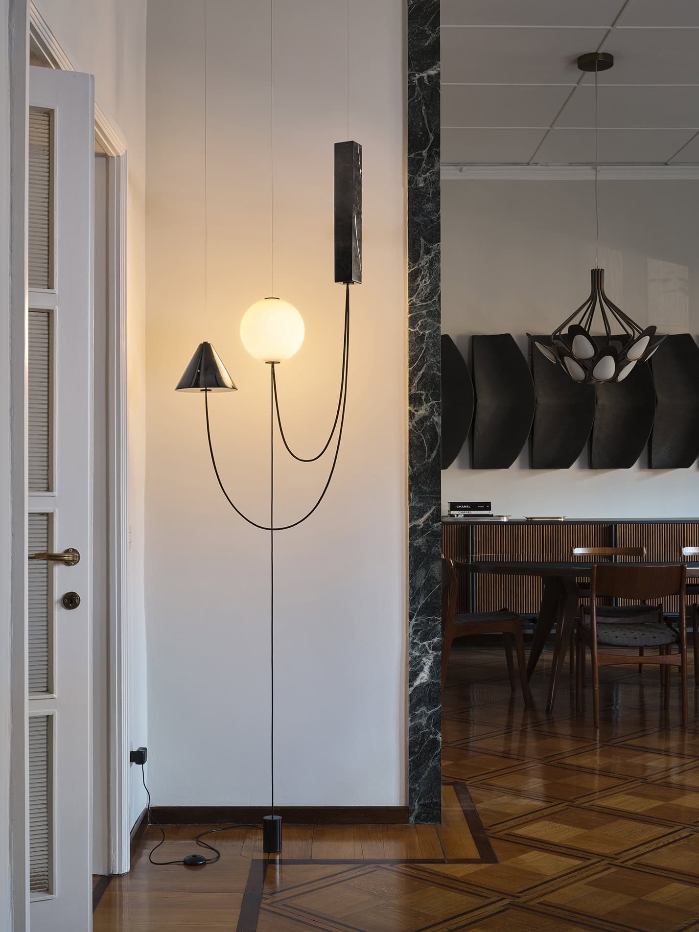 Living con lampada Mars Floor