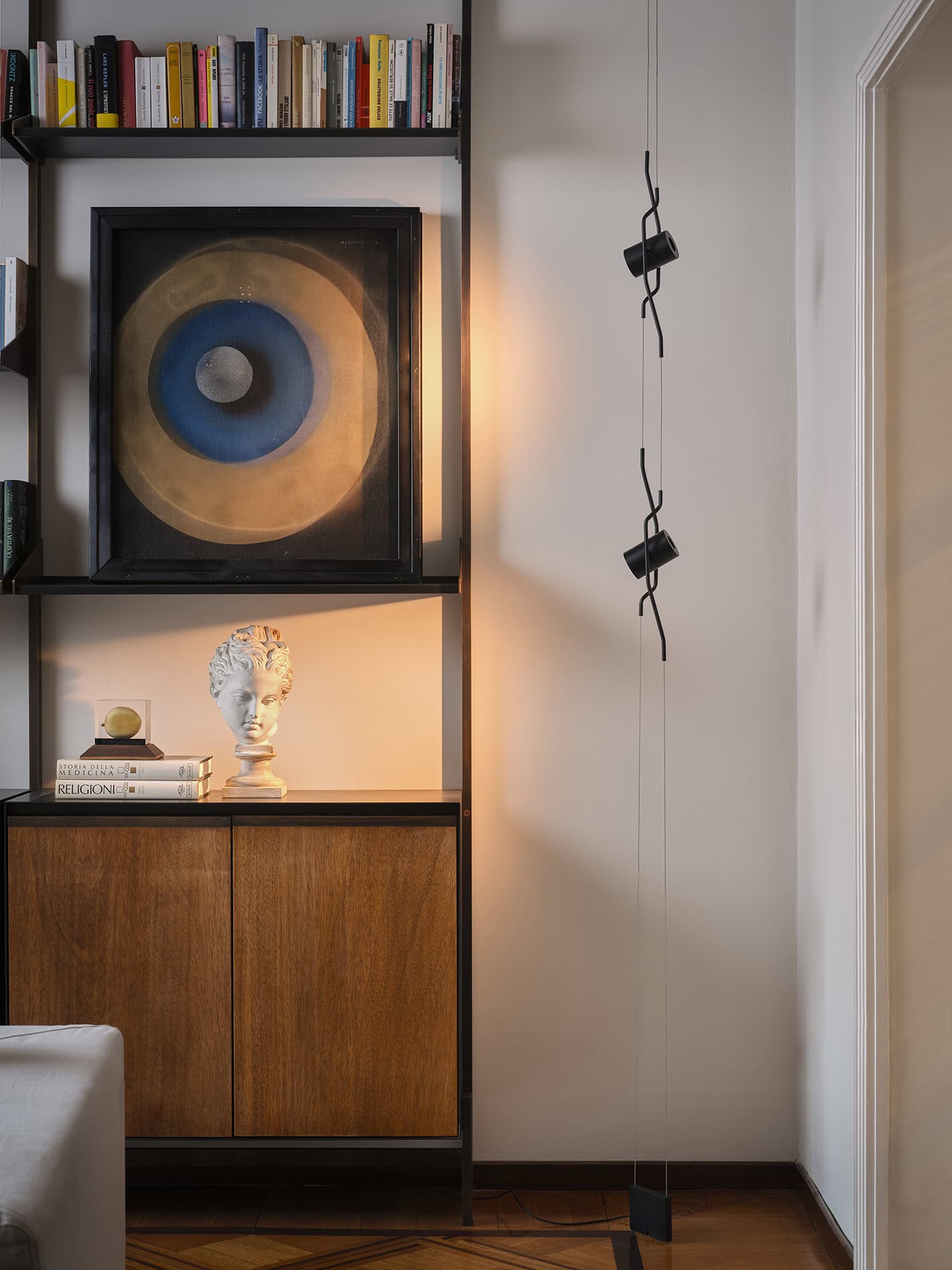 Living con lampada Tendu due spot